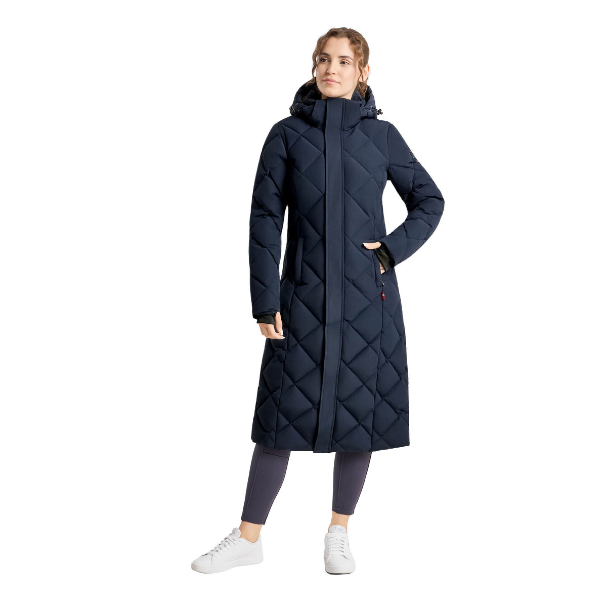 B Vertigo Gem Womens Waxed Padded Long Coat image #3