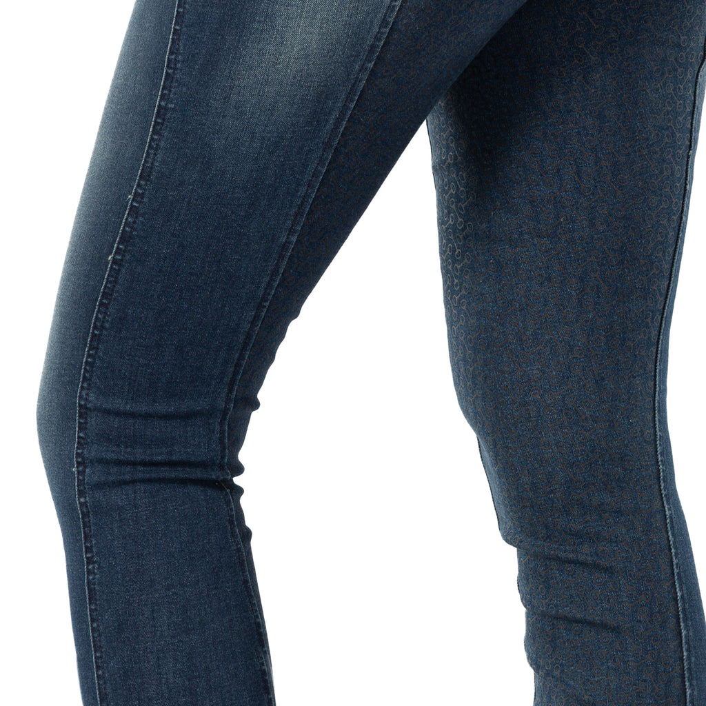 Horze Kaia Womens High Waist Denim Silicone Full Seat Breeches image #6