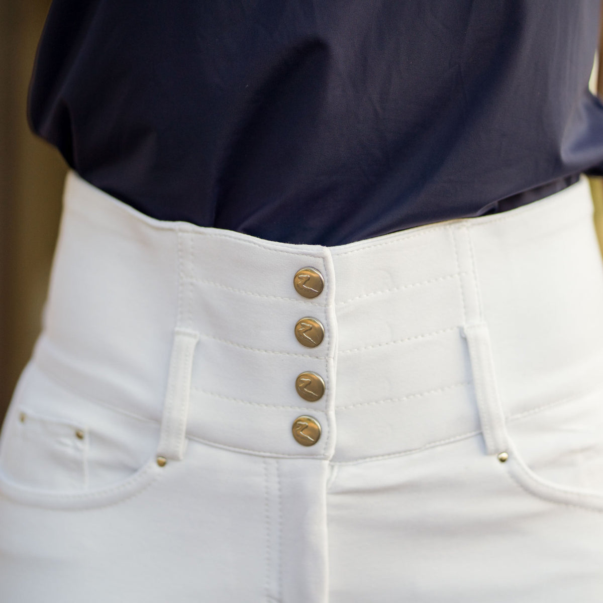 Horze Tara Womens High Waist Silicone Full Seat Breeches image #3