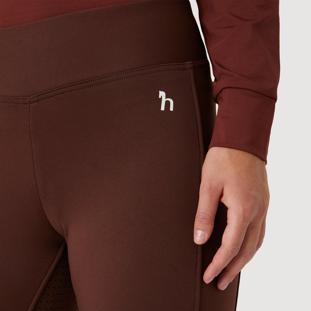 Horze Active Womens Winter Silicone Full Seat Tights w/ Phone Pockets image #4