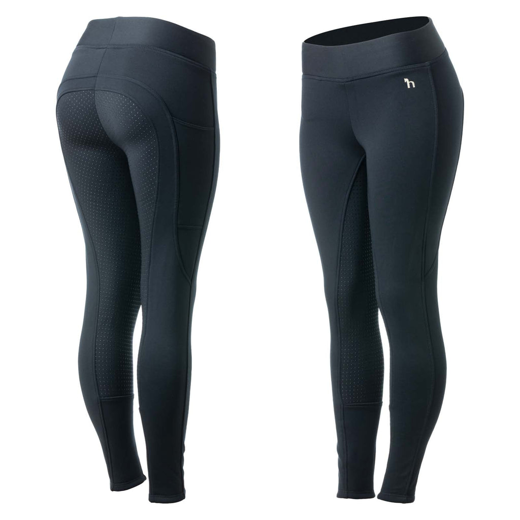 Horze Active Womens Winter Silicone Full Seat Tights w/ Phone Pockets image #9