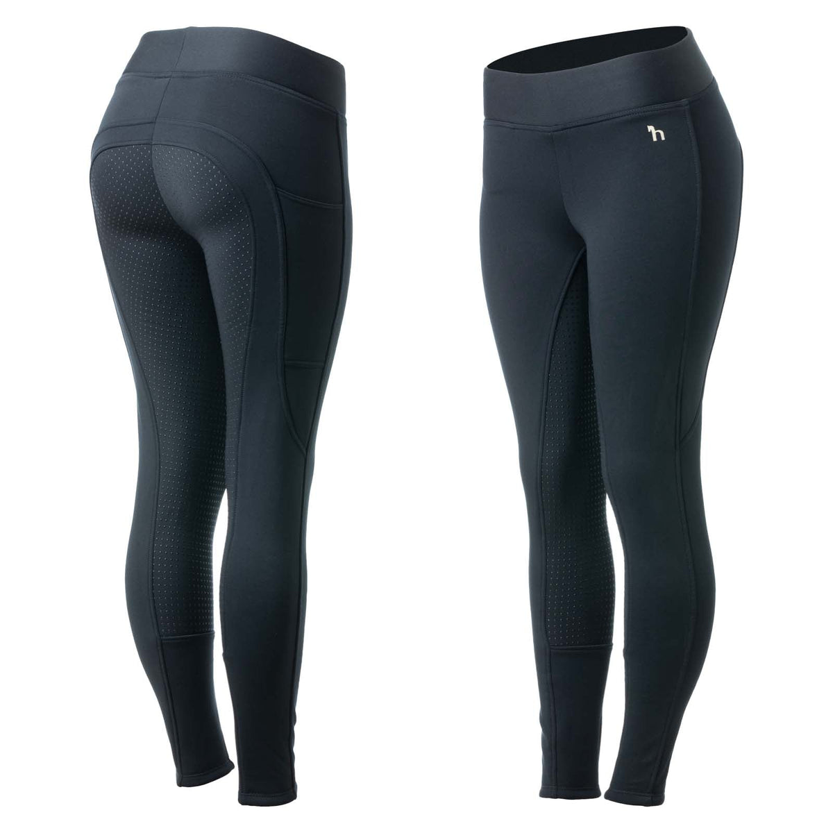 Horze Active Womens Winter Silicone Full Seat Tights w/ Phone Pockets image #9