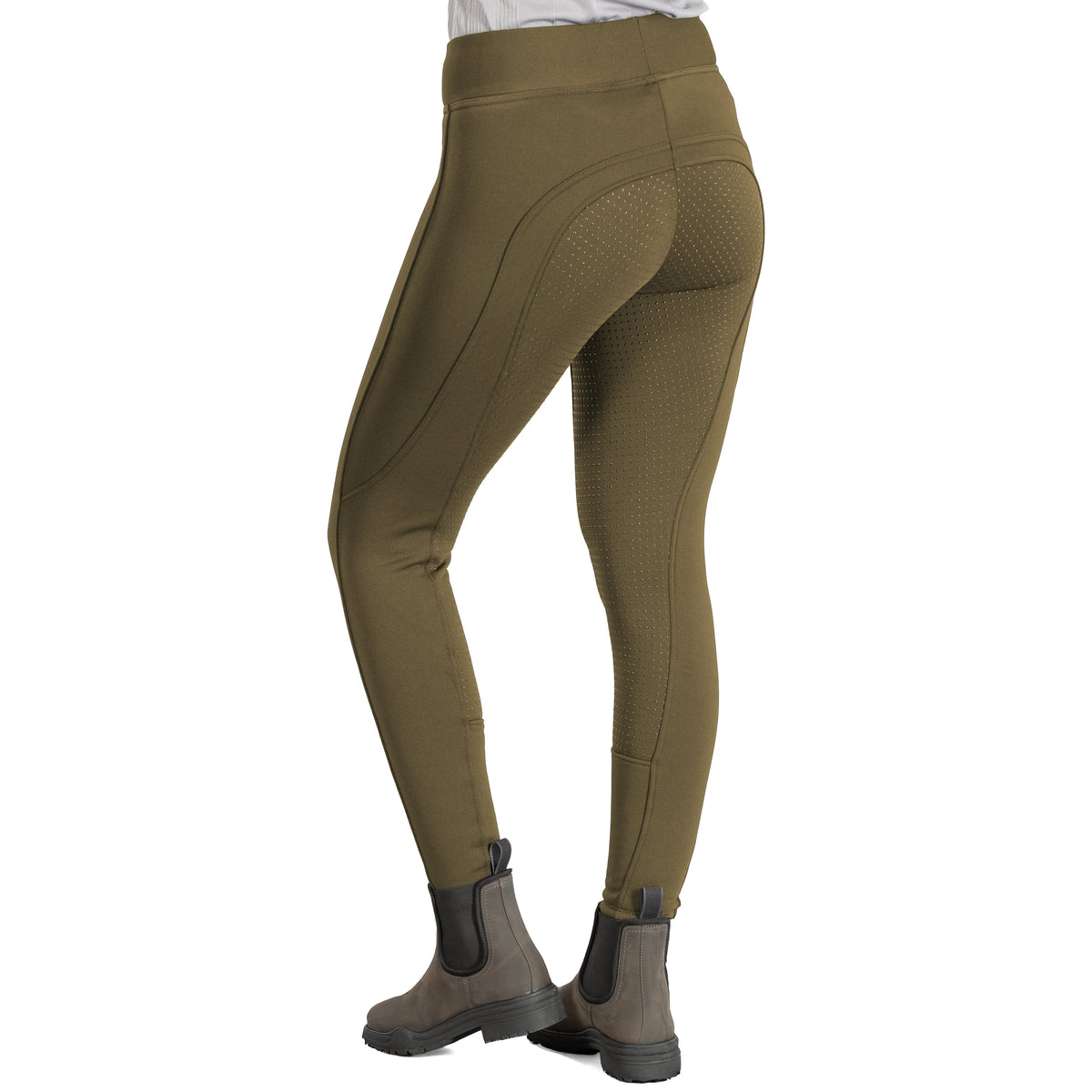 Horze Active Womens Winter Silicone Full Seat Tights w/ Phone Pockets image #2