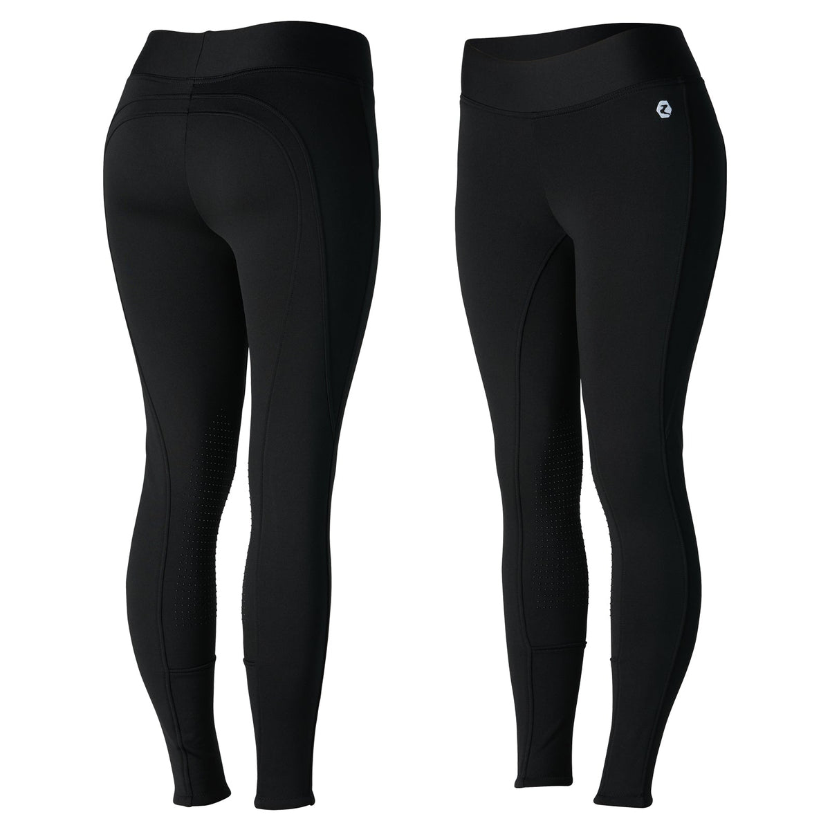 Horze Active Womens Winter Silicone Knee Patch Tights w/ Phone Pocket image #1