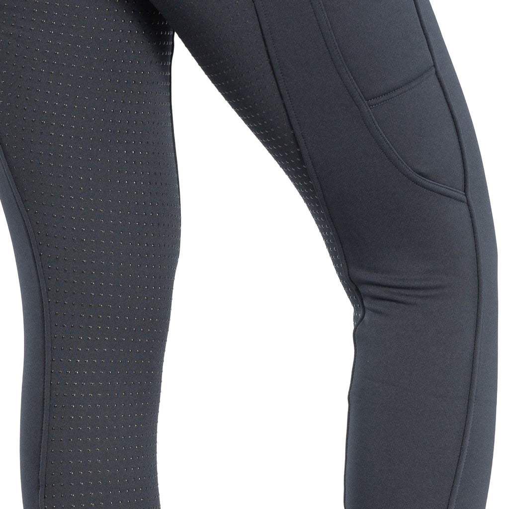 Horze Active Womens Winter Silicone Full Seat Tights w/ Phone Pockets image #7