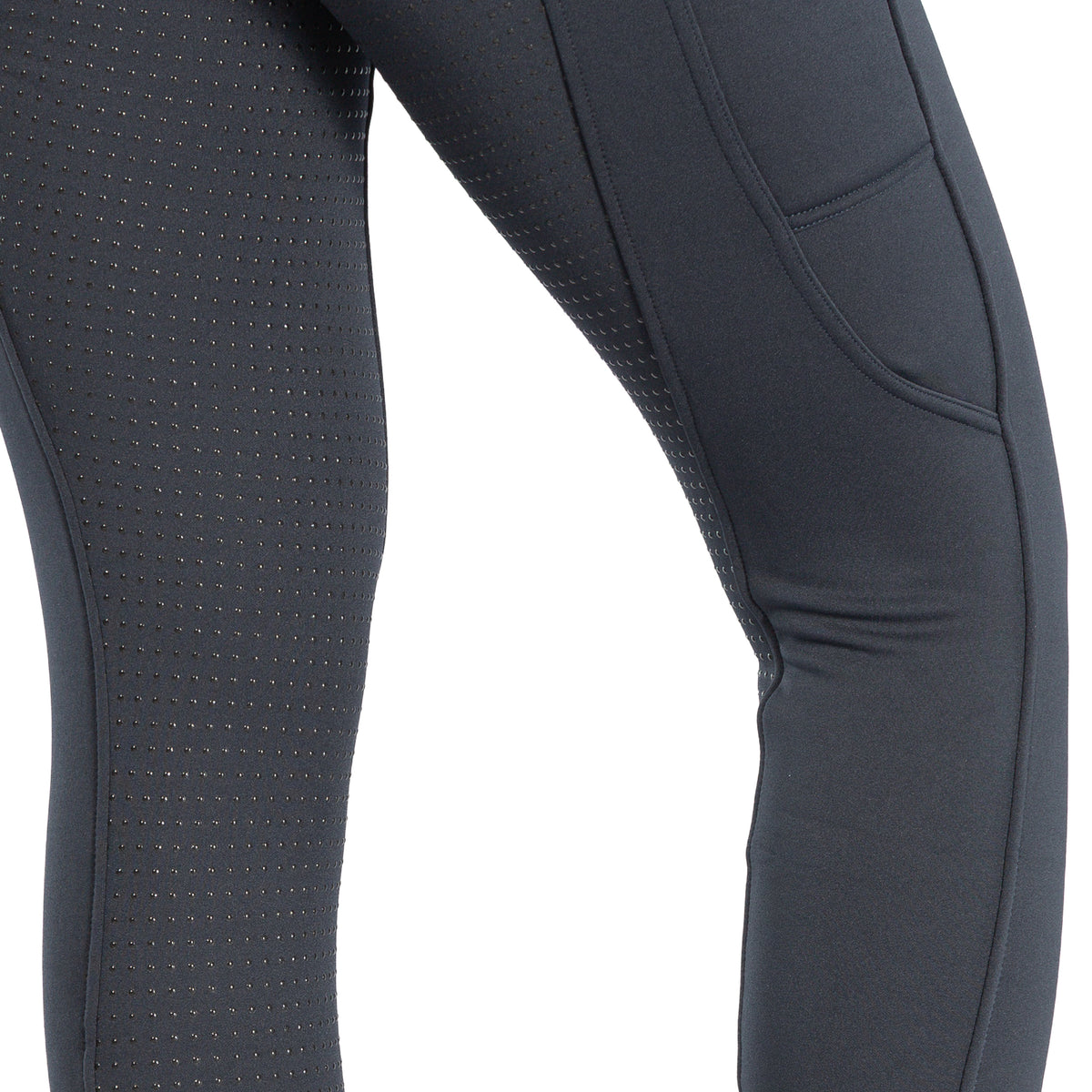 Horze Active Womens Winter Silicone Full Seat Tights w/ Phone Pockets image #7