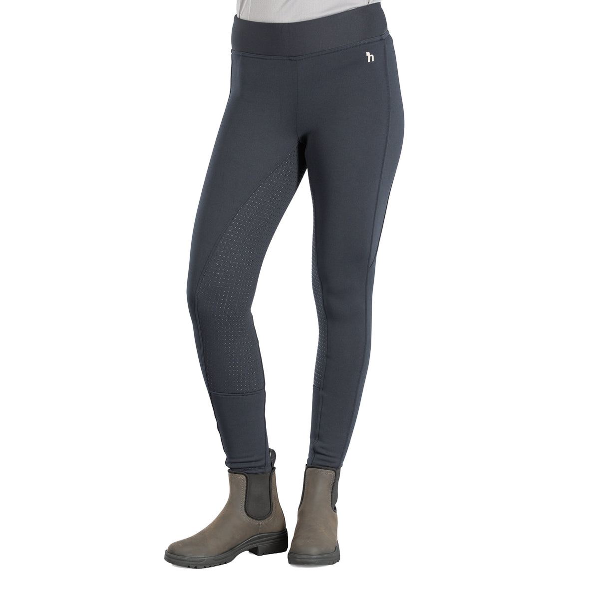 Horze Active Womens Winter Silicone Full Seat Tights w/ Phone Pockets image #2