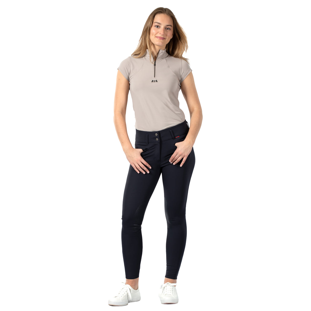 B Vertigo Tiffany Womens High Waist Silicone Knee Patch Breeches image #9