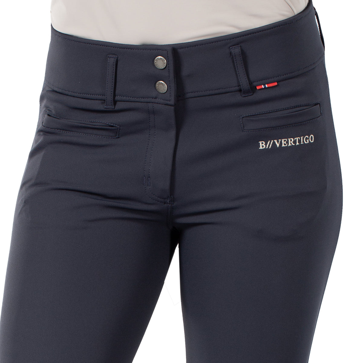 B Vertigo Tiffany Womens High Waist Silicone Knee Patch Breeches image #5