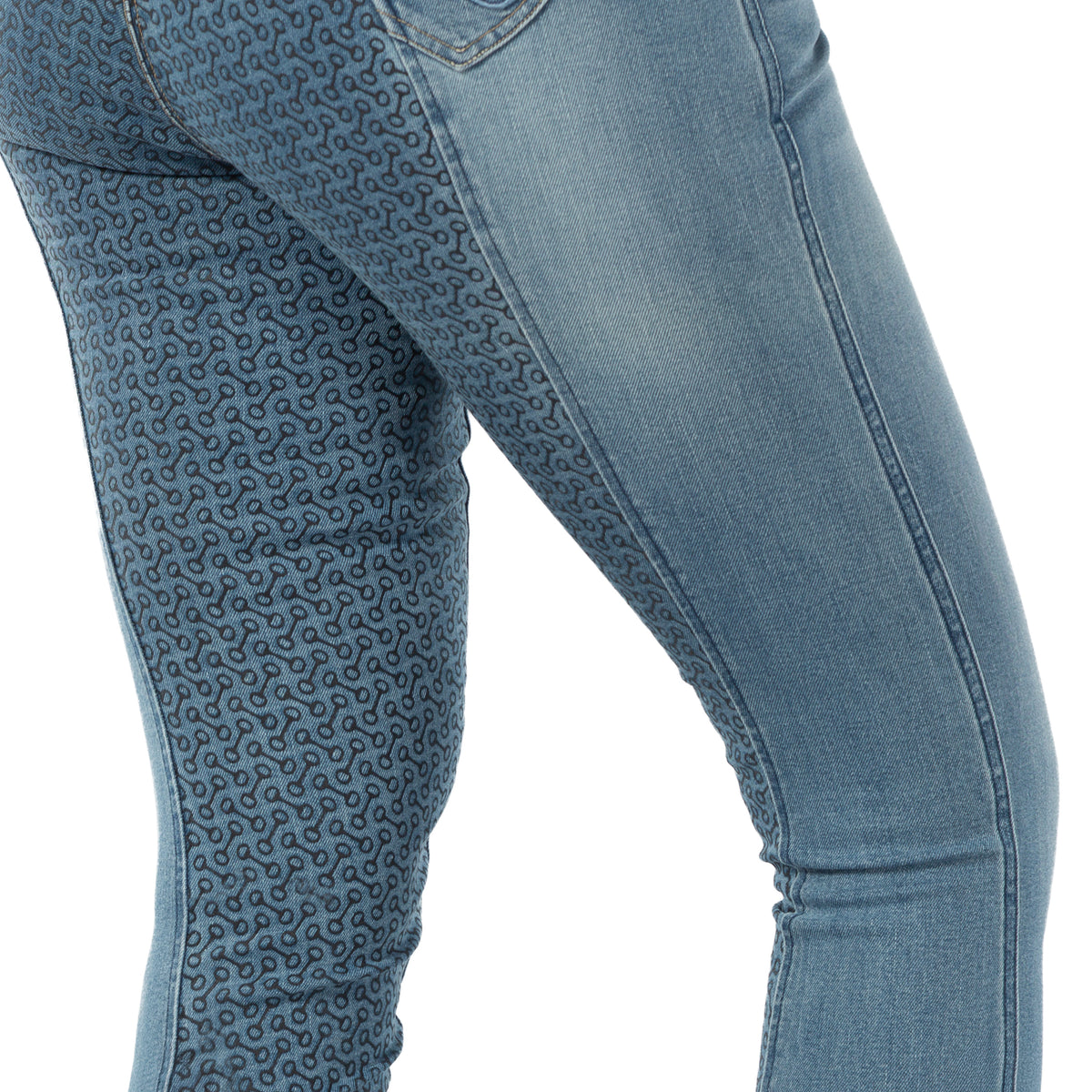 Horze Kaia Womens High Waist Denim Silicone Full Seat Breeches image #7