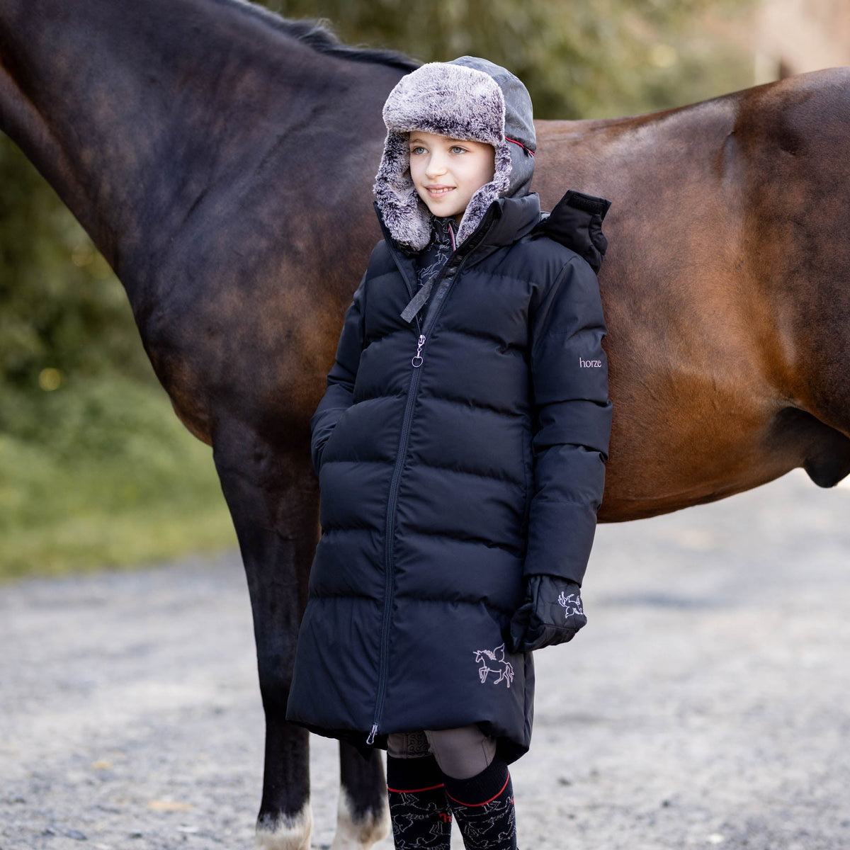 Horze Paloma Kids Insulated Long Coat image #4