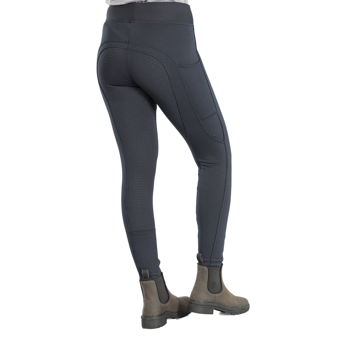 Horze Active Womens Winter Silicone Full Seat Tights w/ Phone Pockets image #4
