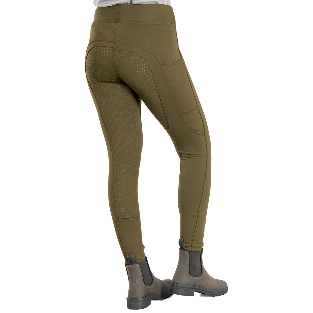 Horze Active Womens Winter Silicone Full Seat Tights w/ Phone Pockets image #4
